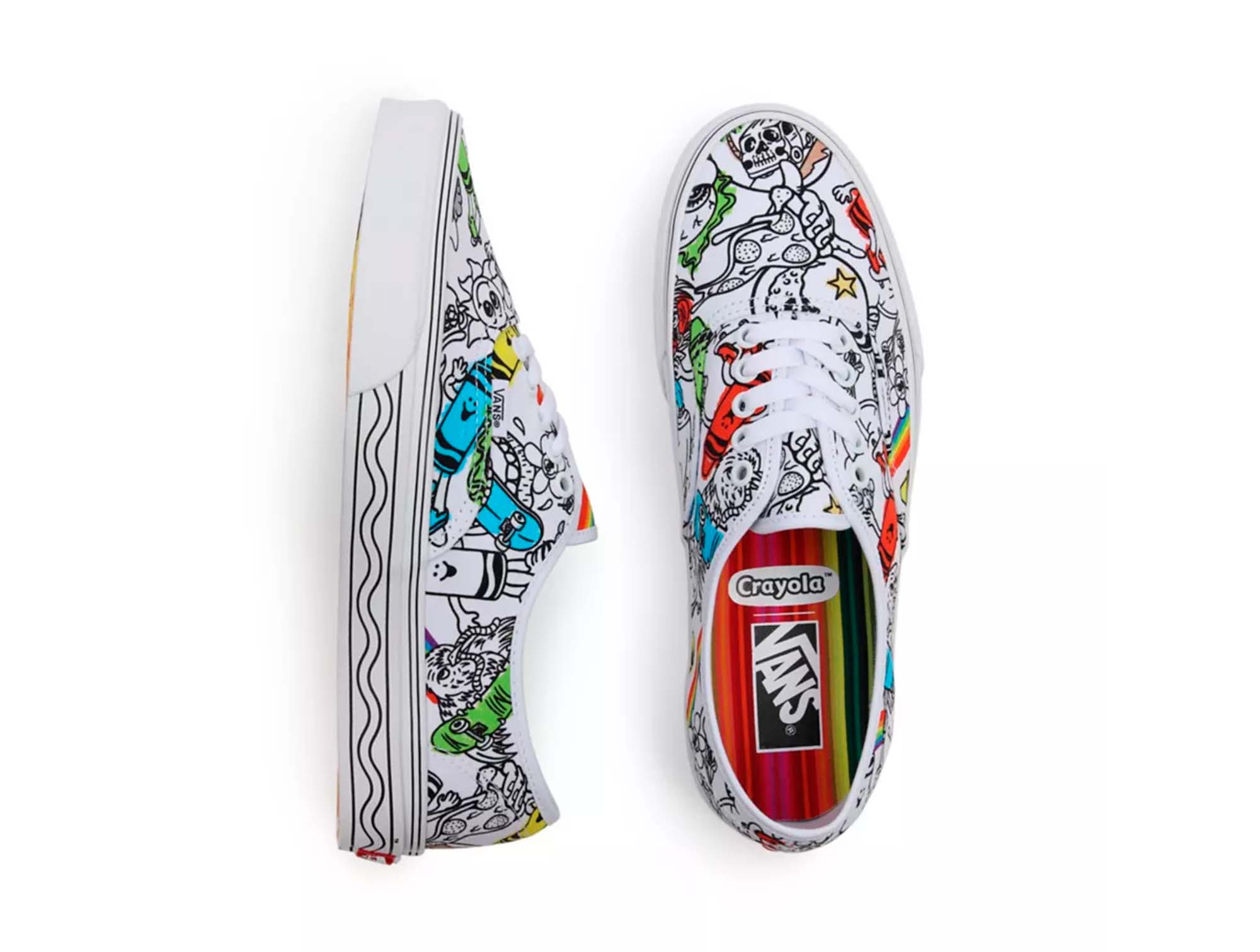 Zapatilla Vans Crayola Authentic Unisex Blanco 5