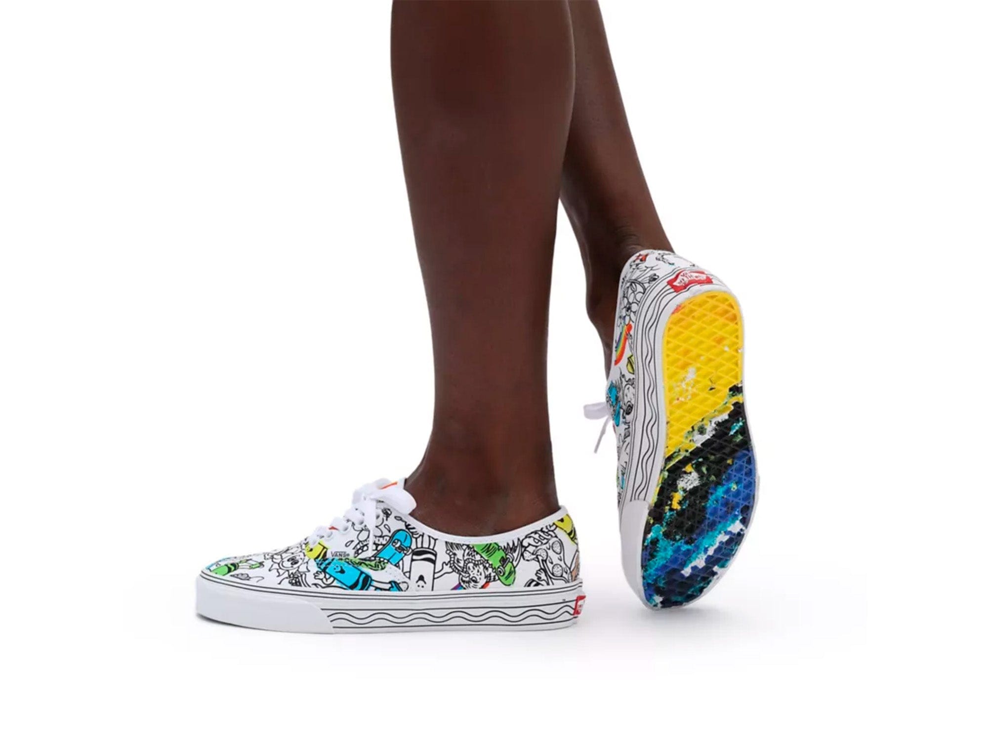 Zapatilla Vans Crayola Authentic Unisex Blanco 6