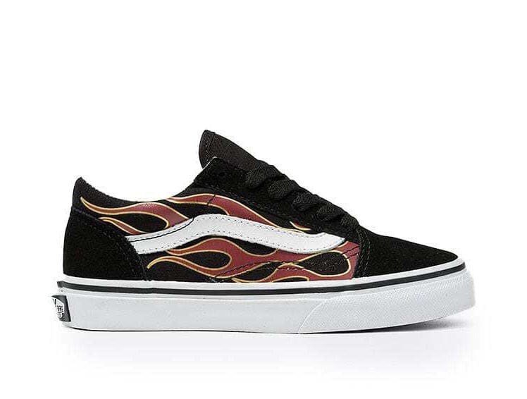 Zapatilla Vans Old Skool (Glossy Flame) Junior Negro 1