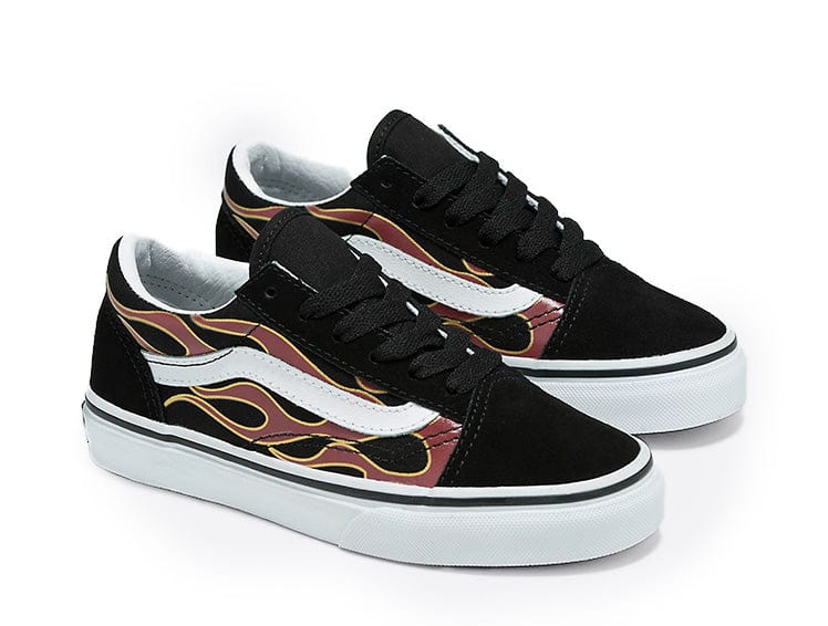 Zapatilla Vans Old Skool (Glossy Flame) Junior Negro 2