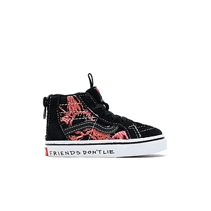 Zapatilla Vans Sk8-Hi Zip Stranger Things Infantil Negro