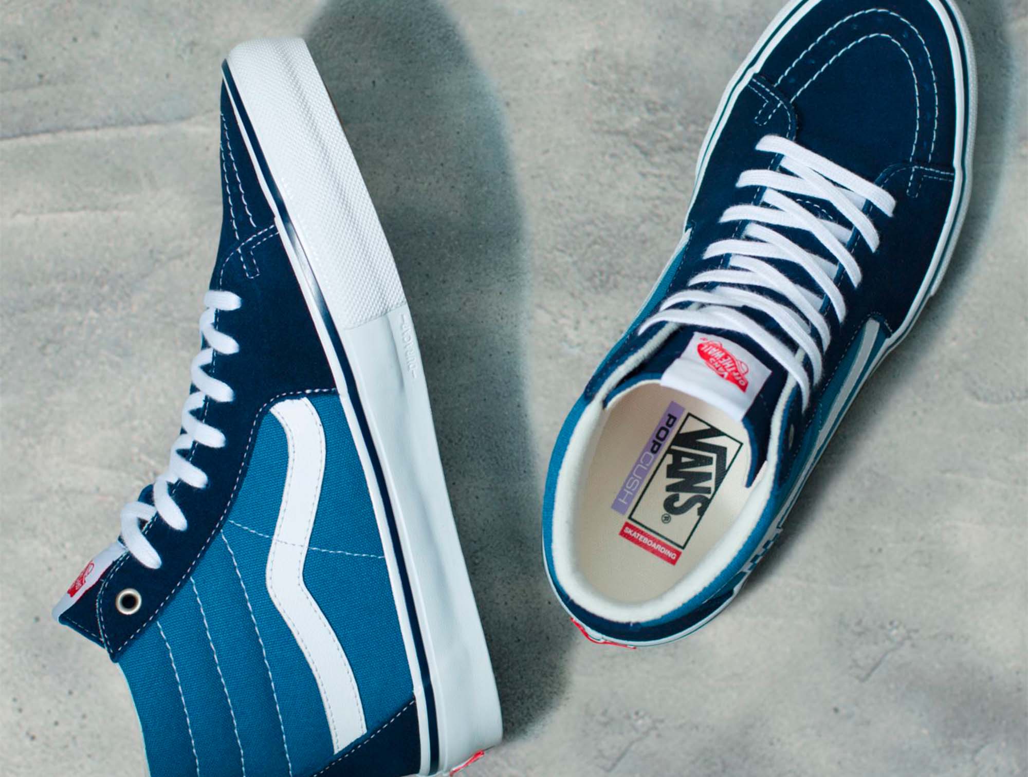 Zapatilla Vans Skate Sk8-Hi Hombre Azul 3