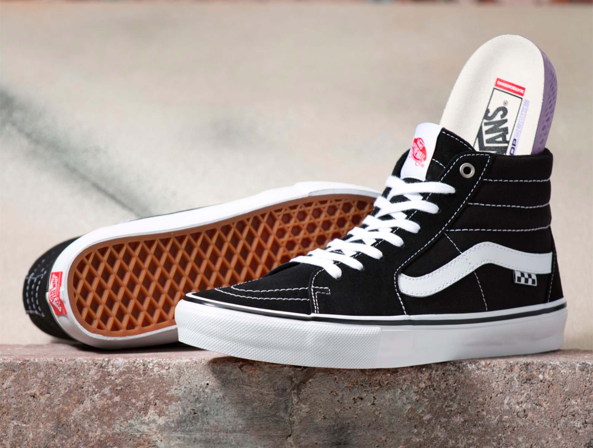 Zapatilla Vans Skate Sk8-Hi Hombre Negro 2