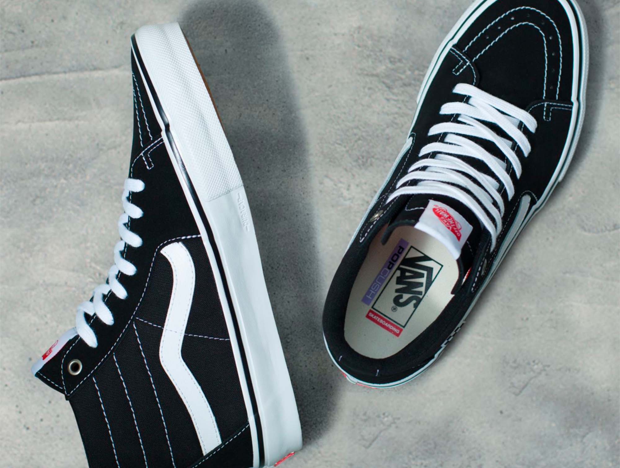 Zapatilla Vans Skate Sk8-Hi Hombre Negro 3