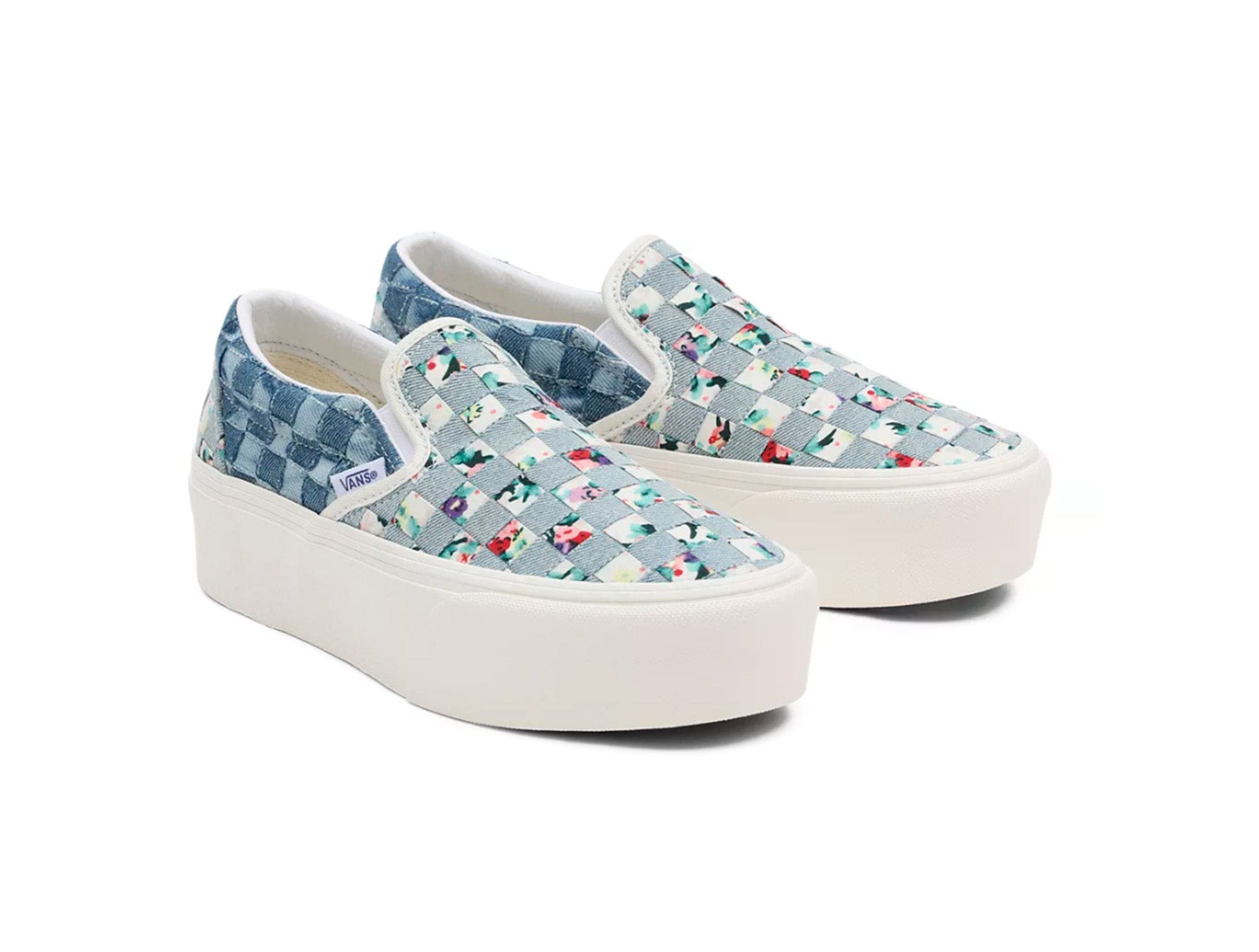 Zapatilla Vans Slip-On Stackform (Woven) Mujer Celeste 4