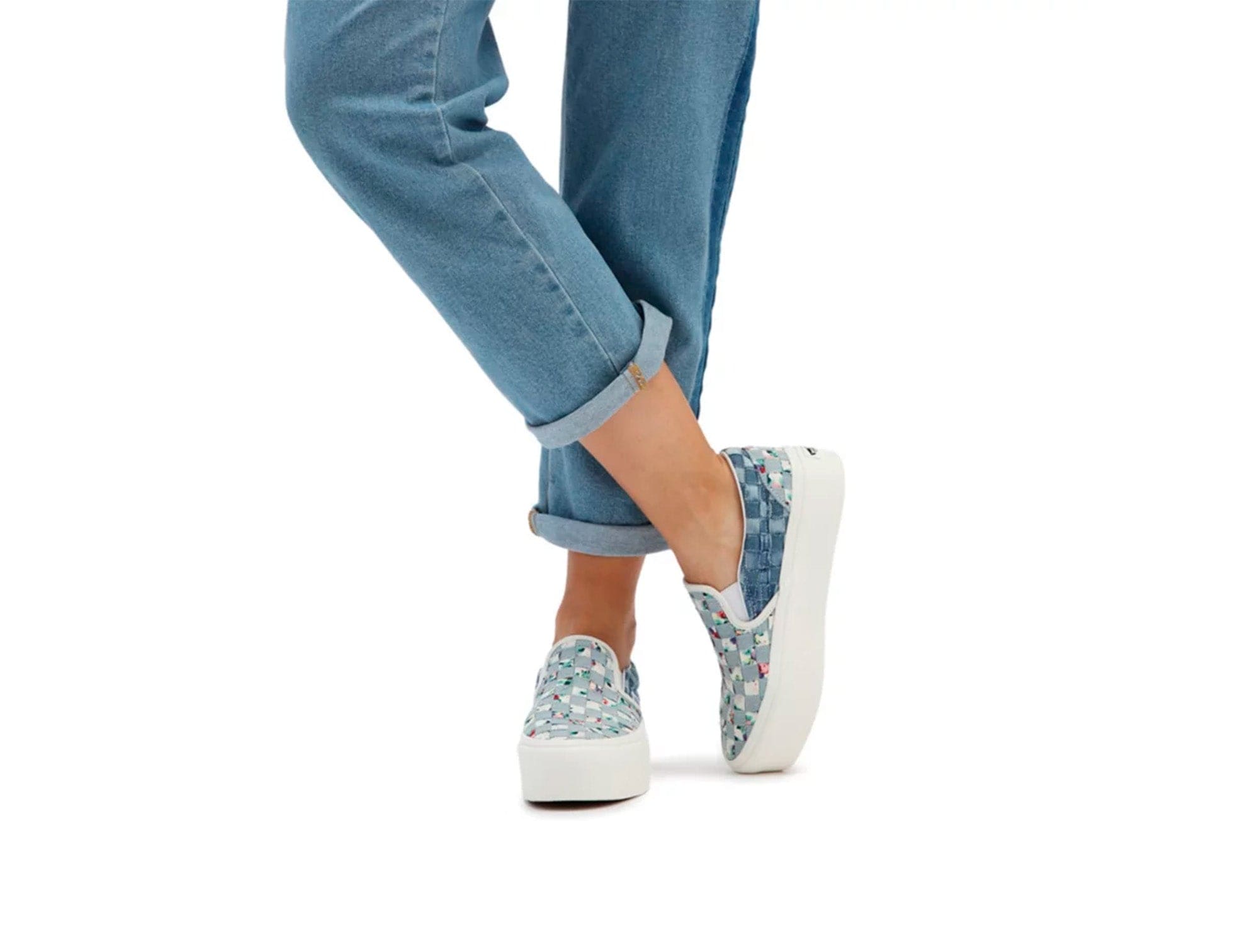 Zapatilla Vans Slip-On Stackform (Woven) Mujer Celeste 6