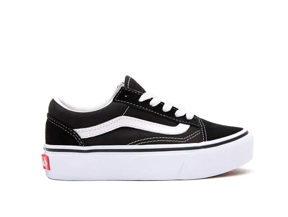 Zapatilla Vans Old Skool Plataforma Niños Negro 1