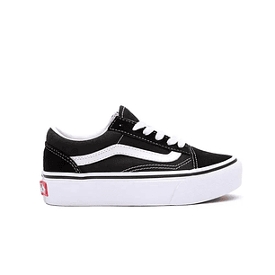 Zapatilla Vans Old Skool Plataforma Niños Negro