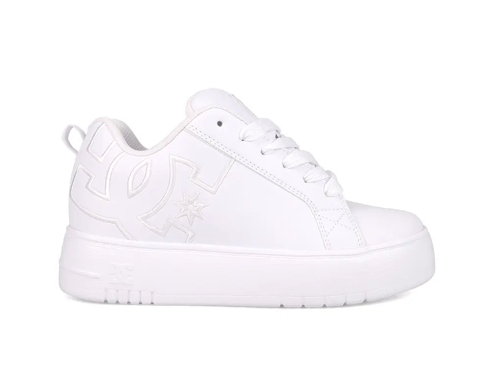 Zapatillas Dc Court Graffik Plataforma Mujer Blanco 1