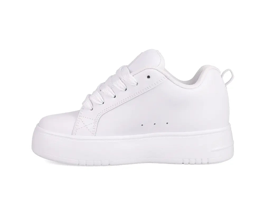 Zapatillas Dc Court Graffik Plataforma Mujer Blanco 2