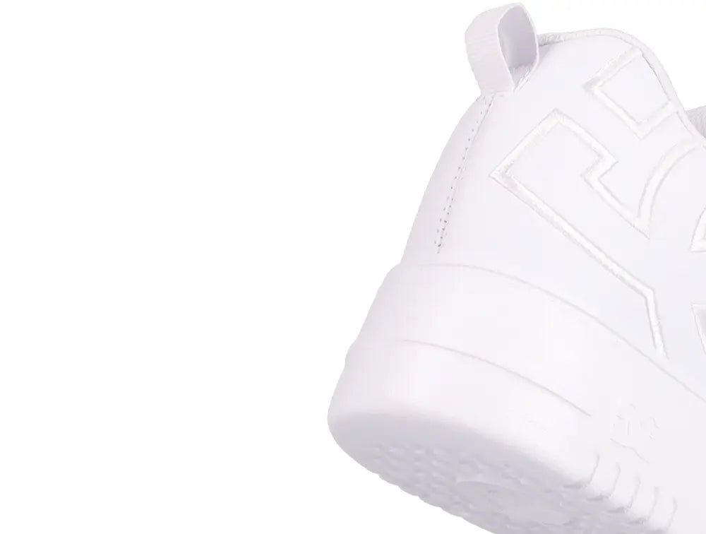 Zapatillas Dc Court Graffik Plataforma Mujer Blanco 3
