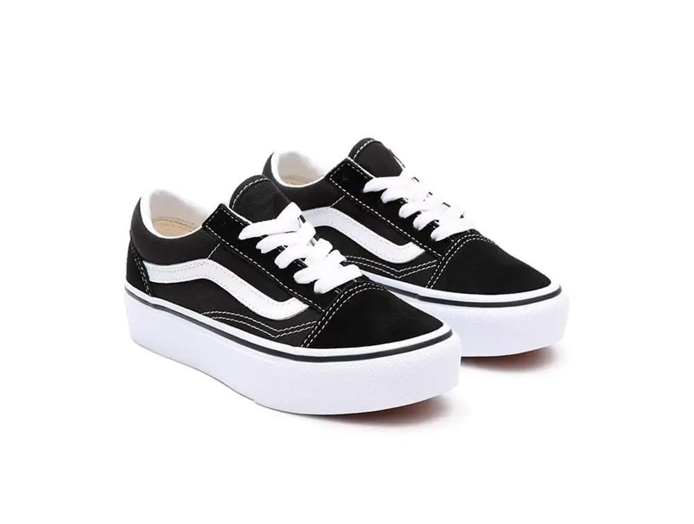 Zapatilla Vans Old Skool Plataforma Niños Negro 4