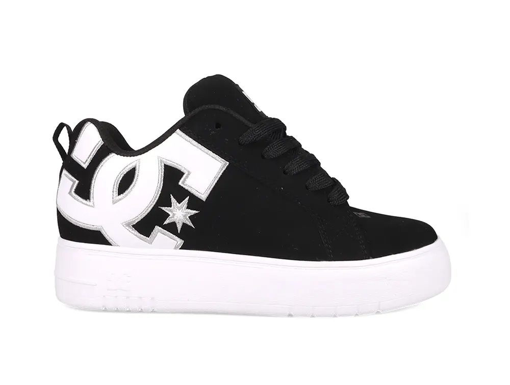Zapatillas Dc Court Graffik Plataforma Mujer Negro 1