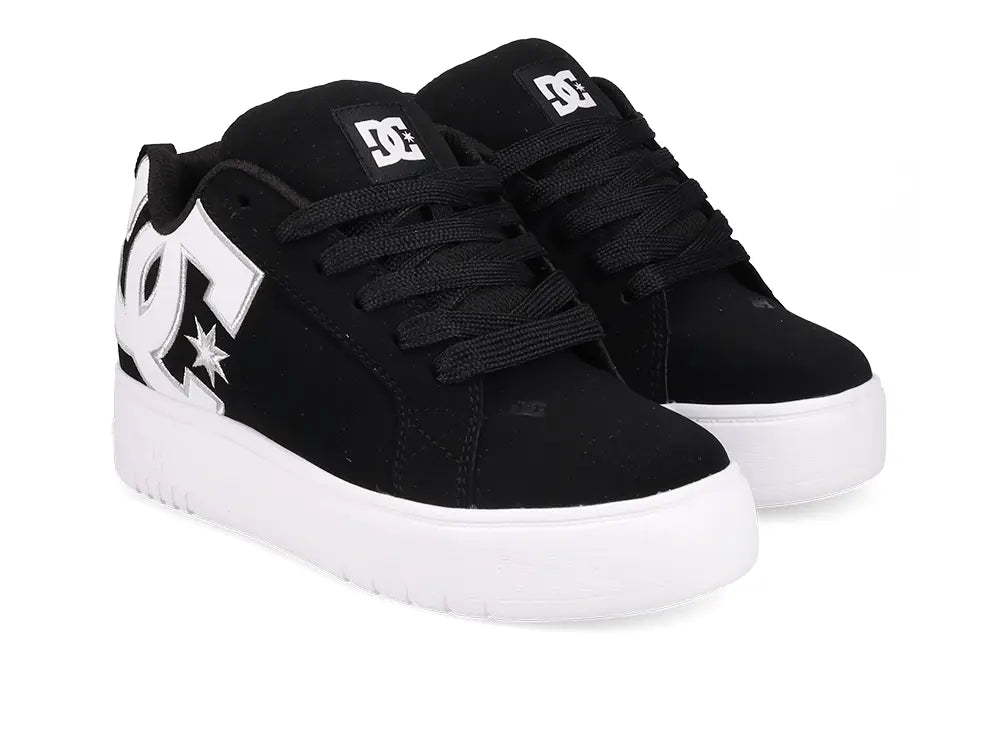 Zapatillas Dc Court Graffik Plataforma Mujer Negro 4
