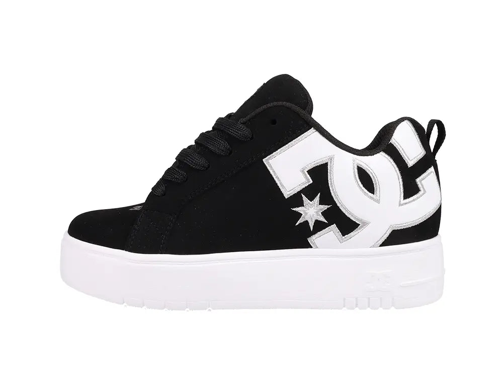 Zapatillas Dc Court Graffik Plataforma Mujer Negro 6