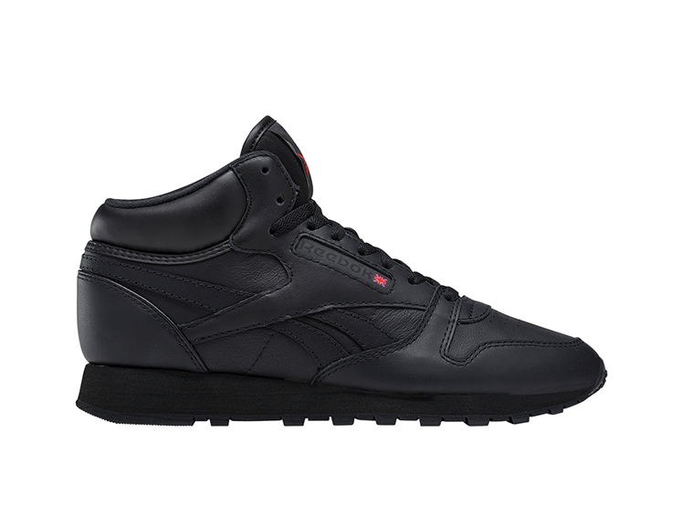 Zapatilla Reebok Classic Leather Mid Hombre Mono Negro 1