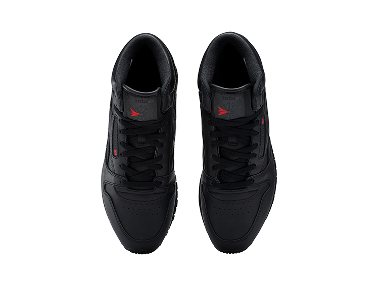 Zapatilla Reebok Classic Leather Mid Hombre Mono Negro 2