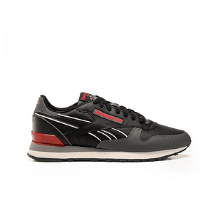 Zapatilla Reebok Classic Leather Negro - Rojo -Gris