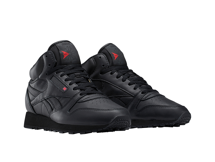 Zapatilla Reebok Classic Leather Mid Hombre Mono Negro 3