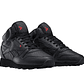 Zapatilla Reebok Classic Leather Mid Hombre Mono Negro - Miniatura 3