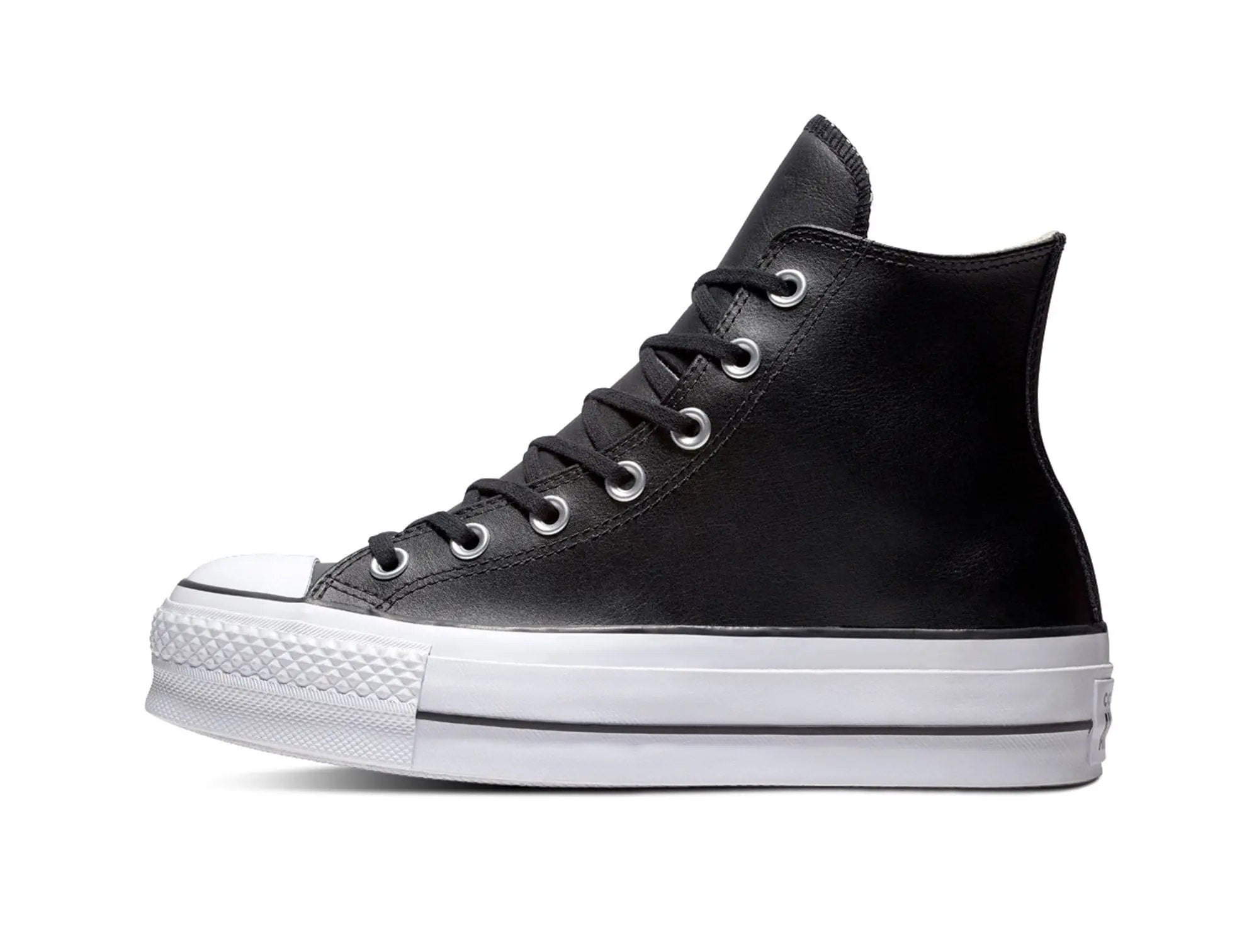Zapatilla Converse Chuck Taylor Plataforma Cuero Hi Mujer Negro 2