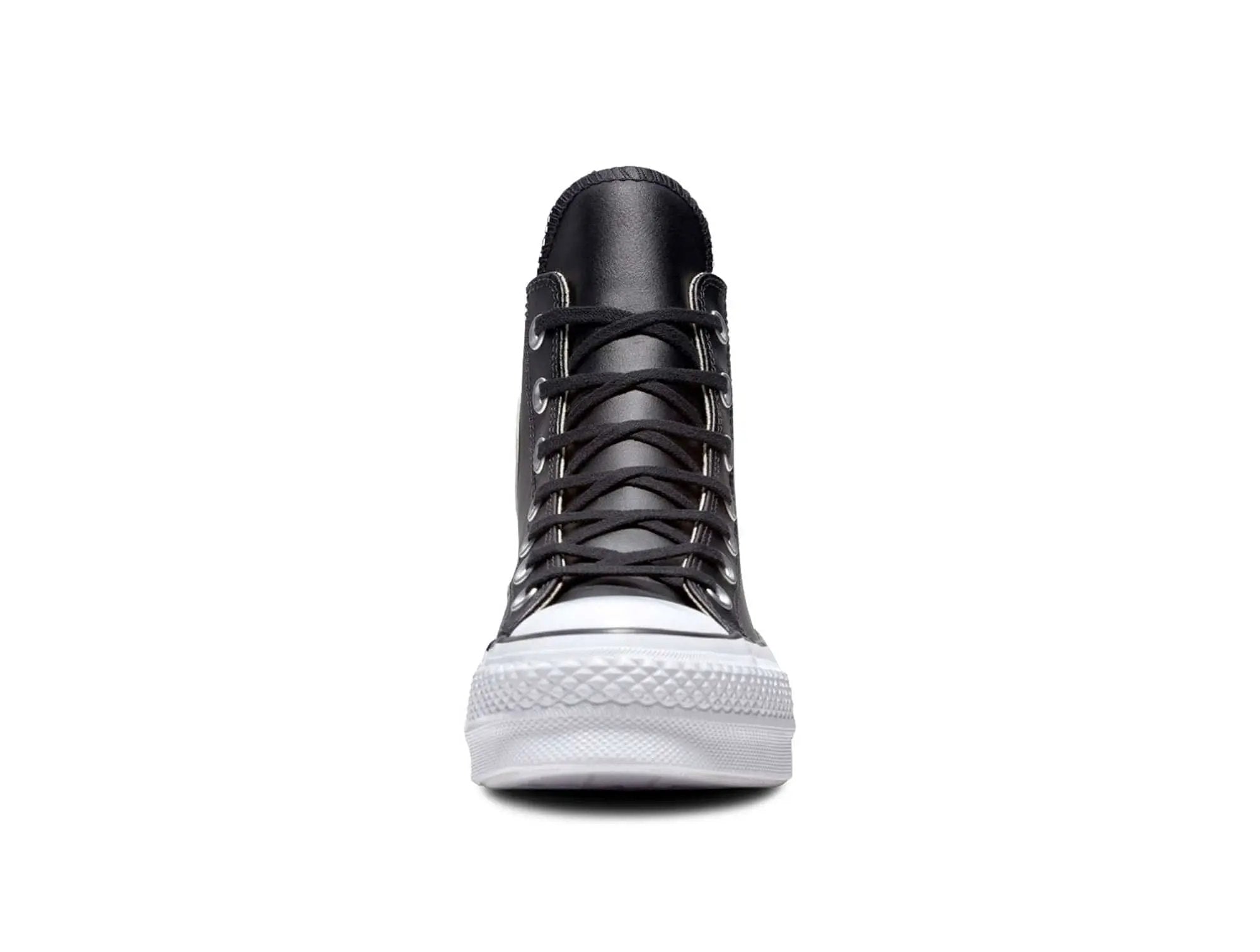 Zapatilla Converse Chuck Taylor Plataforma Cuero Hi Mujer Negro 3