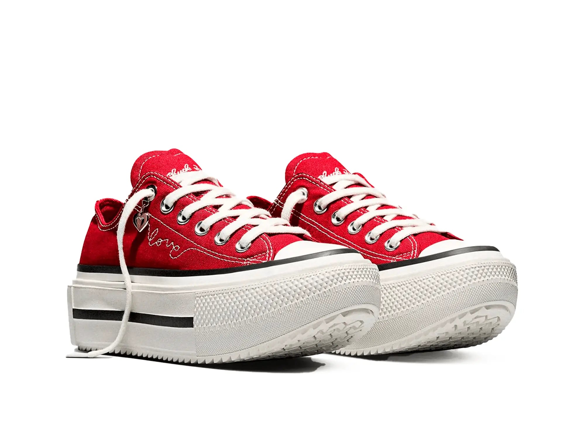 Zapatillas Converse Double Stack Hi (San Valentin) Mujer Rojo 4