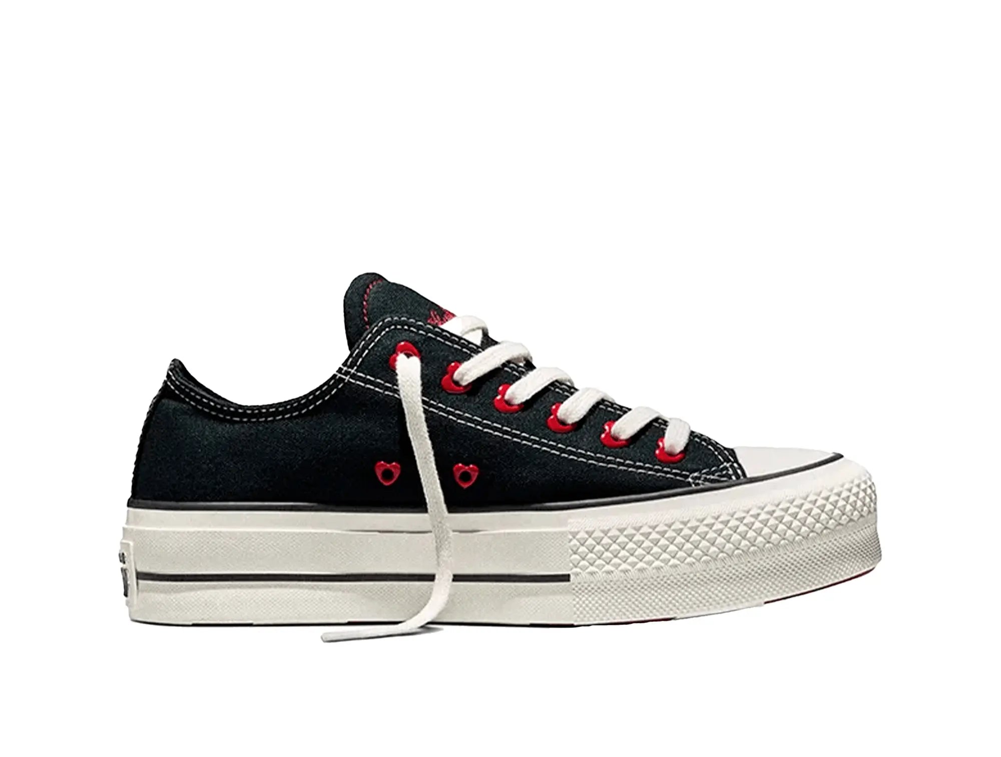 Zapatillas Converse  Chuck Taylor Lift Hi (San Valentin) Mujer Negro-Rojo 1