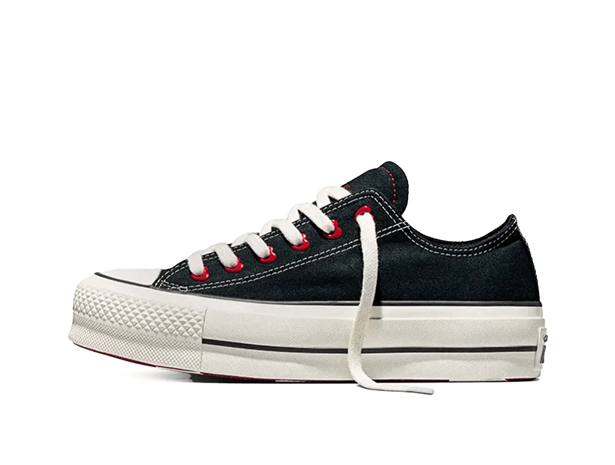 Zapatillas Converse  Chuck Taylor Lift Hi (San Valentin) Mujer Negro-Rojo 2