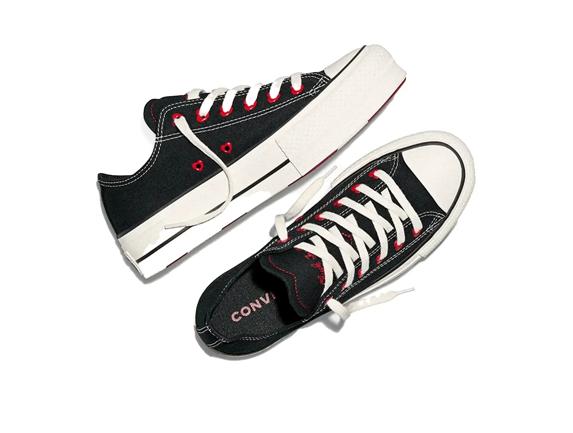 Zapatillas Converse  Chuck Taylor Lift Hi (San Valentin) Mujer Negro-Rojo 3