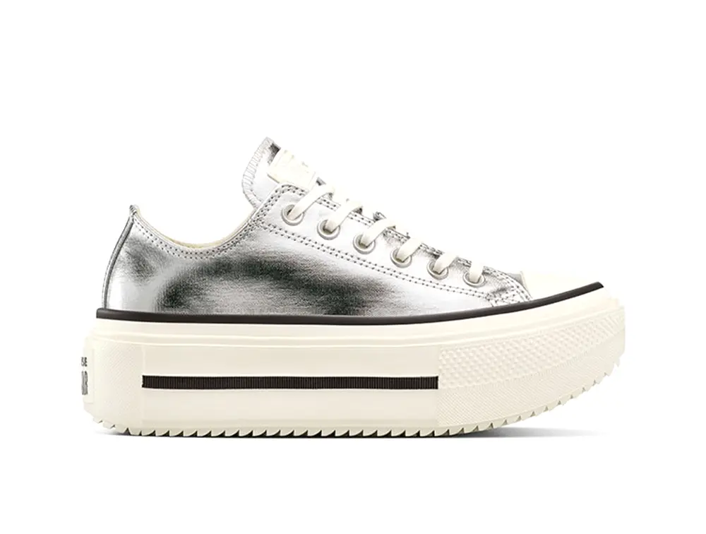 Zapatillas Converse Chuck Taylor Lift Double Stack Mujer Plata 1