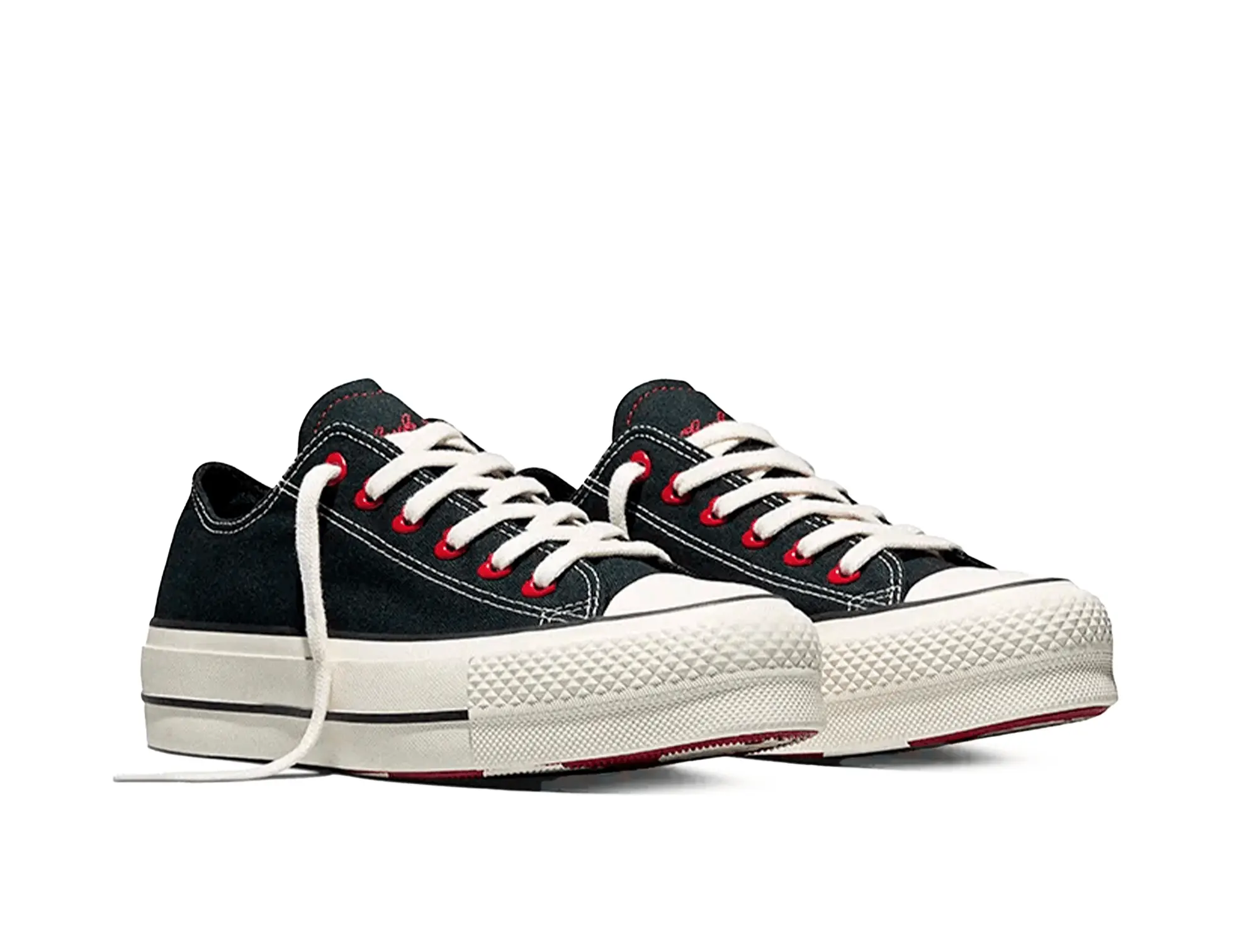 Zapatillas Converse  Chuck Taylor Lift Hi (San Valentin) Mujer Negro-Rojo 4