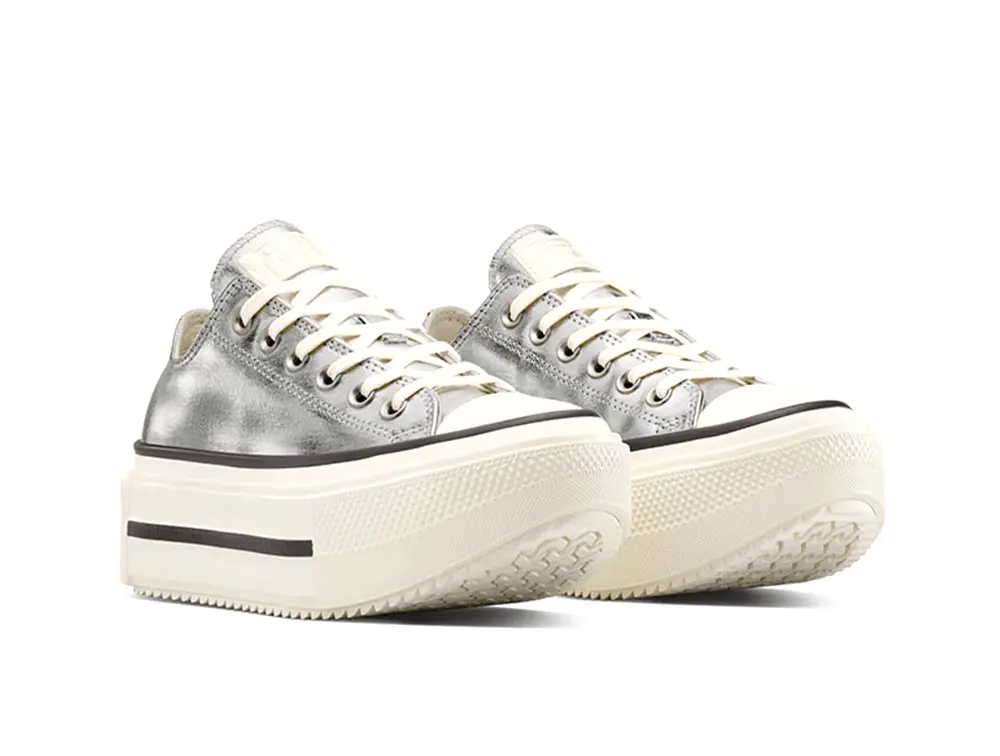 Zapatillas Converse Chuck Taylor Lift Double Stack Mujer Plata 4