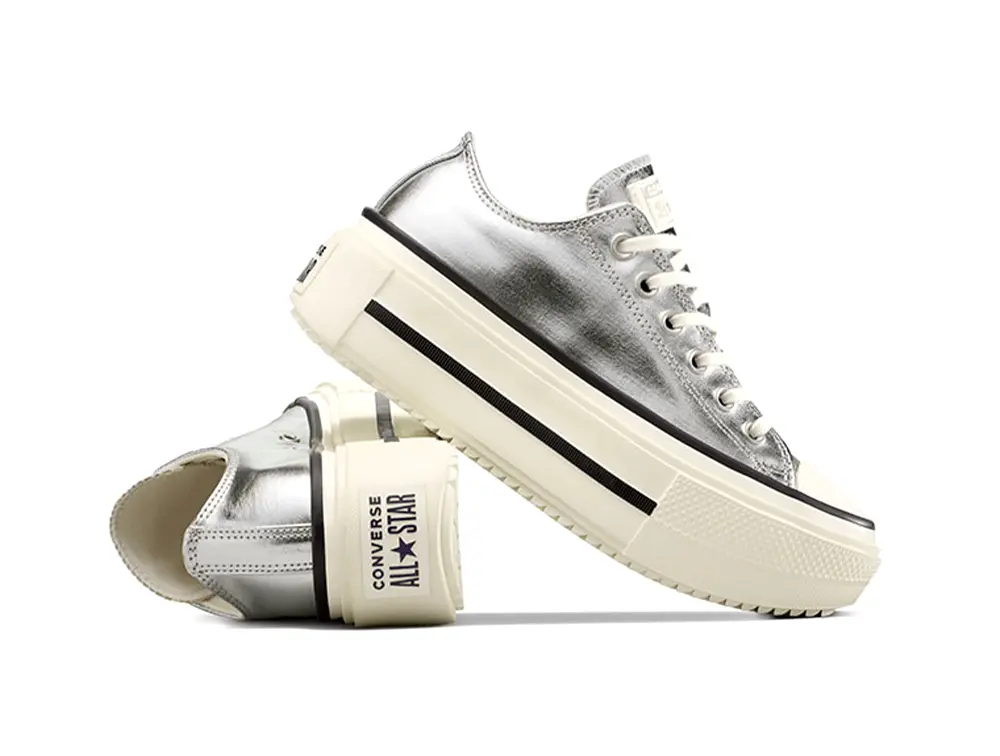 Zapatillas Converse Chuck Taylor Lift Double Stack Mujer Plata 5
