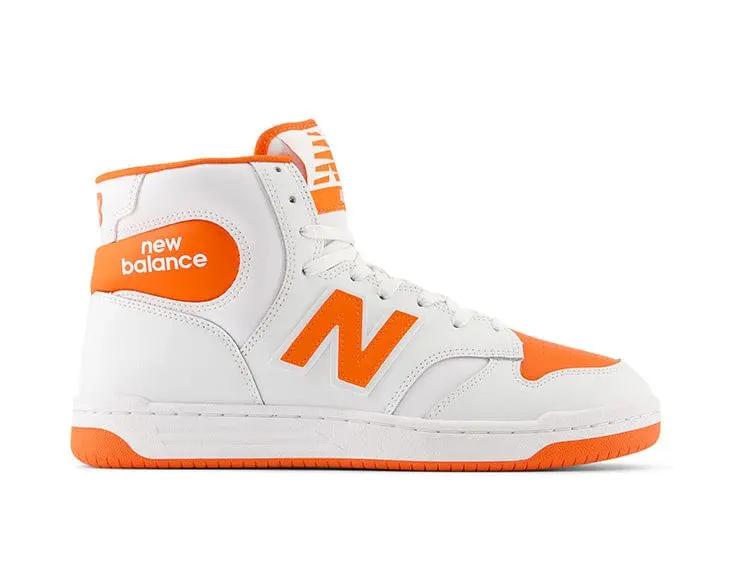 Zapatilla New Balance 480 Hombre Blanco Naranjo 1