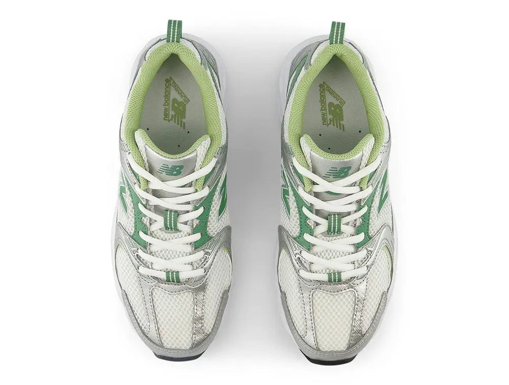 Zapatilla New Balance 530 Unisex Blanco - Verde Claro 3