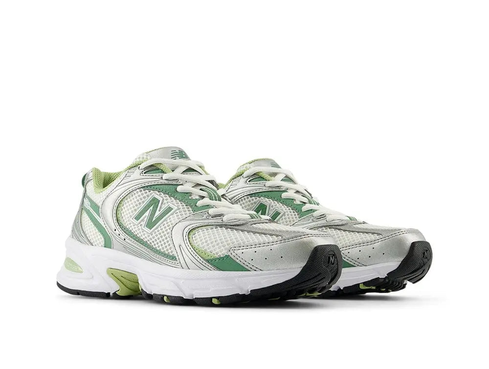 Zapatilla New Balance 530 Unisex Blanco - Verde Claro 4