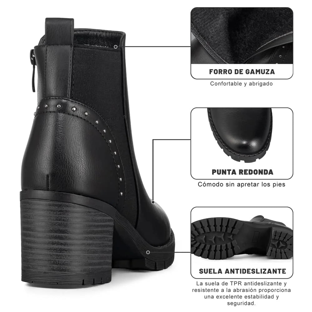 BOTINES MUJER TACO WEIDE QBM17 4