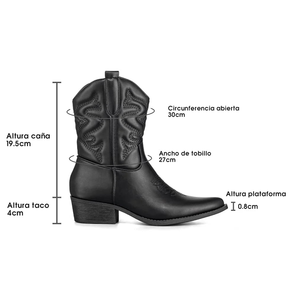 BOTINES MUJER TACO WEIDE QBM20 5