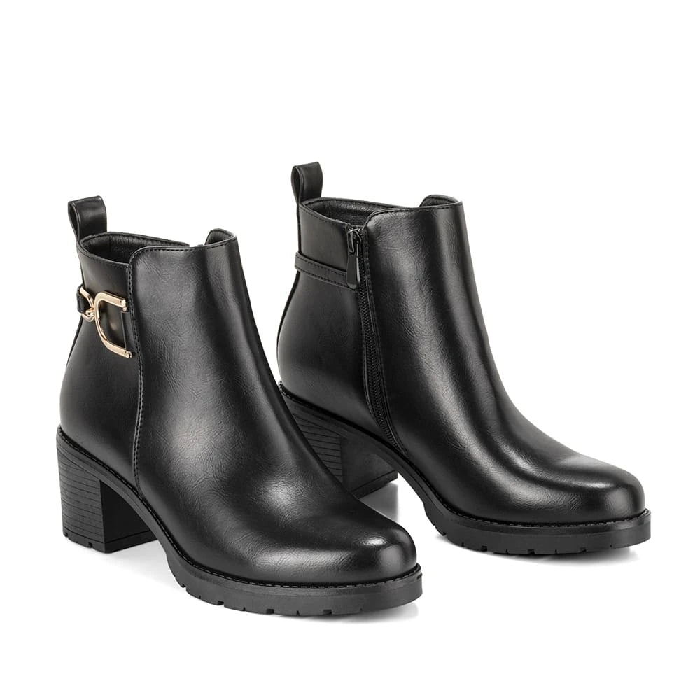 BOTINES TACO MUJER NEGRO WEIDE QBM05 4