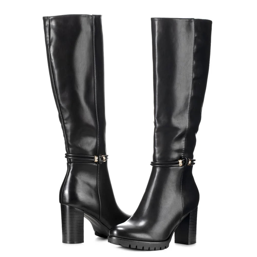 BOTAS TACO MUJER NEGRO WEIDE CZY583 4