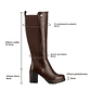 BOTAS TACO MUJER MARRON WEIDE ZS53 - Miniatura 4