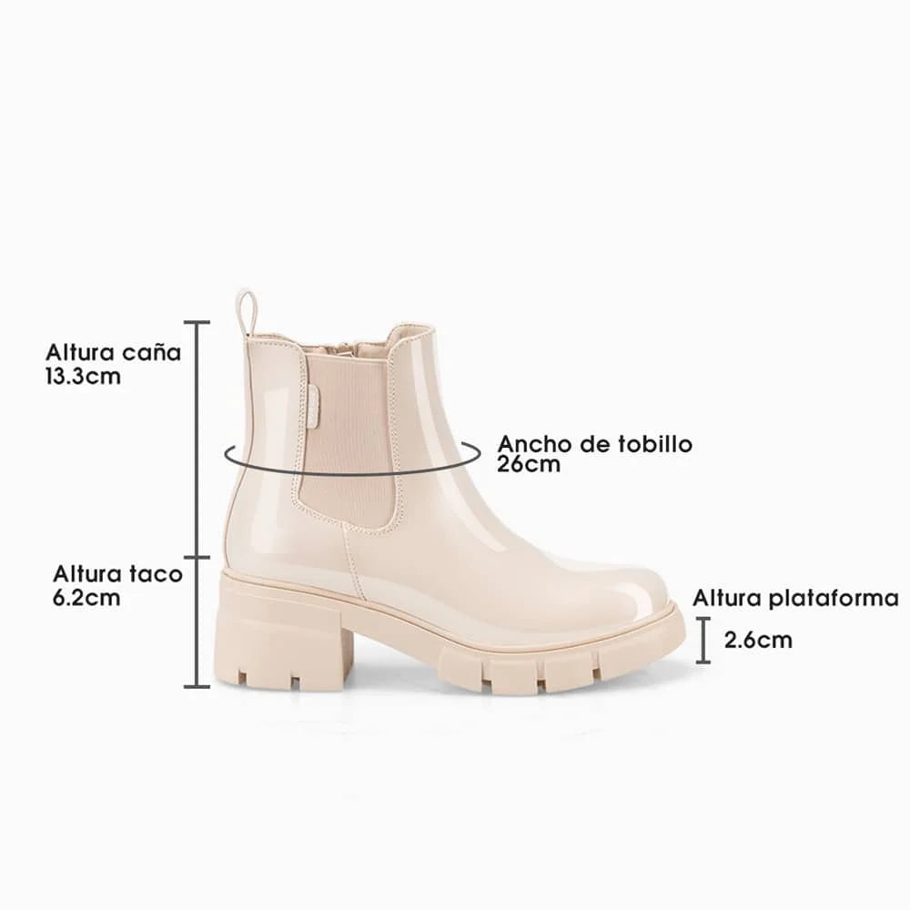 Botin Mujer Adriana Beige Weide 5