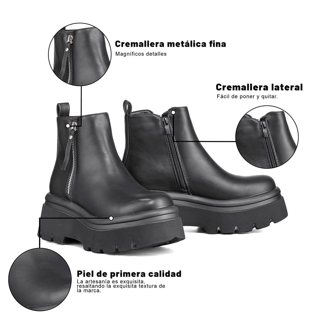 BOTINES MUJER PLATAFORMA WEIDE DH81 4