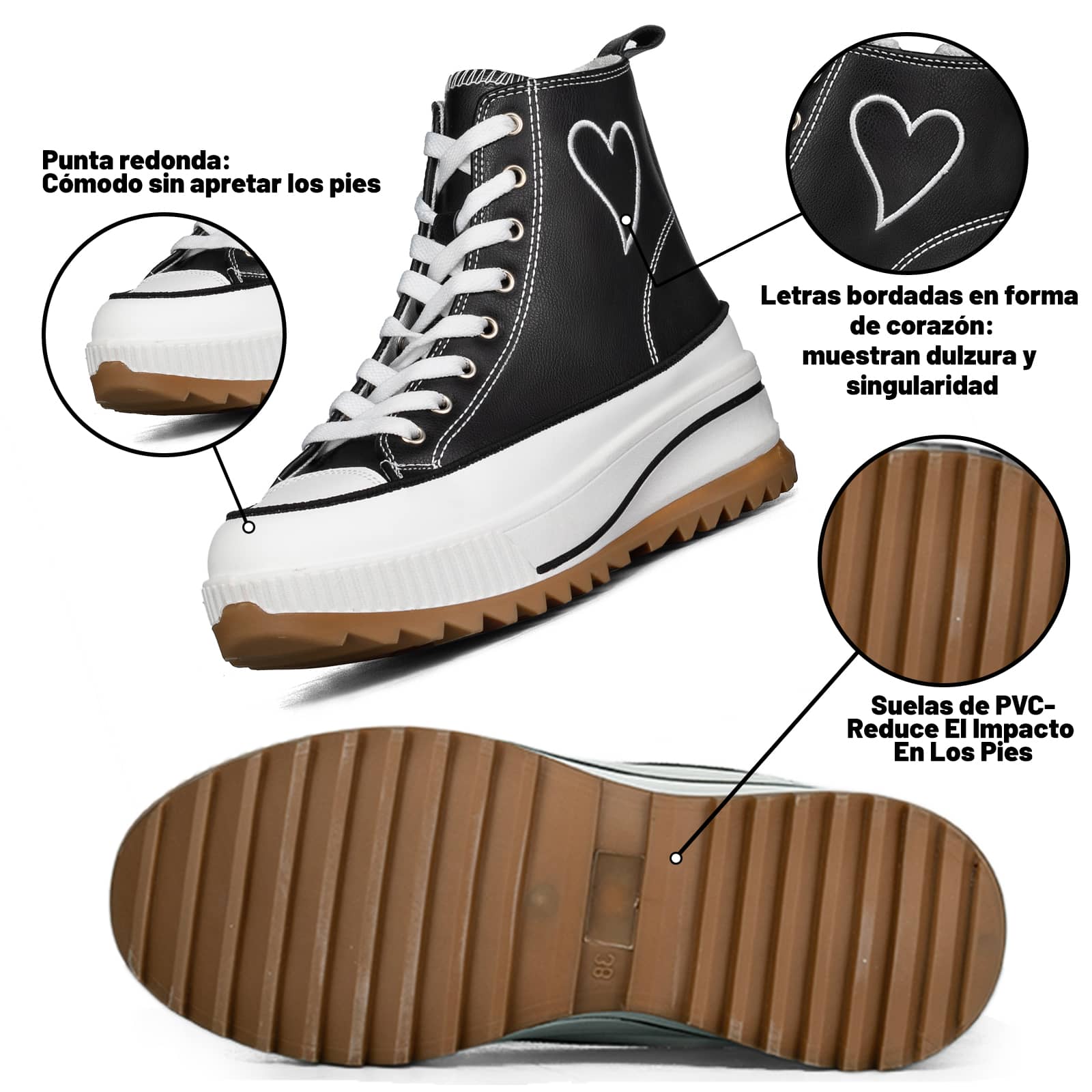 BOTINES MUJER PLATAFORMA WEIDE HX502 6