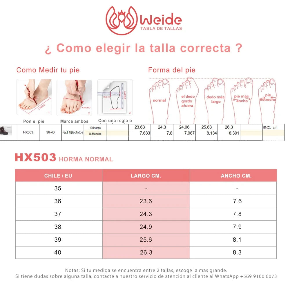 BOTINES MUJER PLATAFORMA WEIDE HX503 7