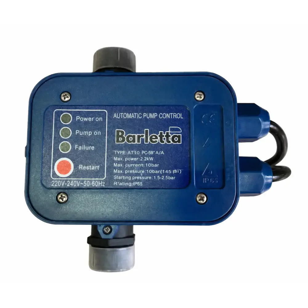 Controlador de presión electrónico Barletta Autopump 10A para sistemas de bombas de agua