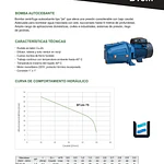 Bomba Bestflow  autocebante BTJM75 1hp 220v 1” tipo Jet para estanque o noria