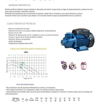 Bomba de Agua Periférica 1hp 1x1 BARLETTA Qb80