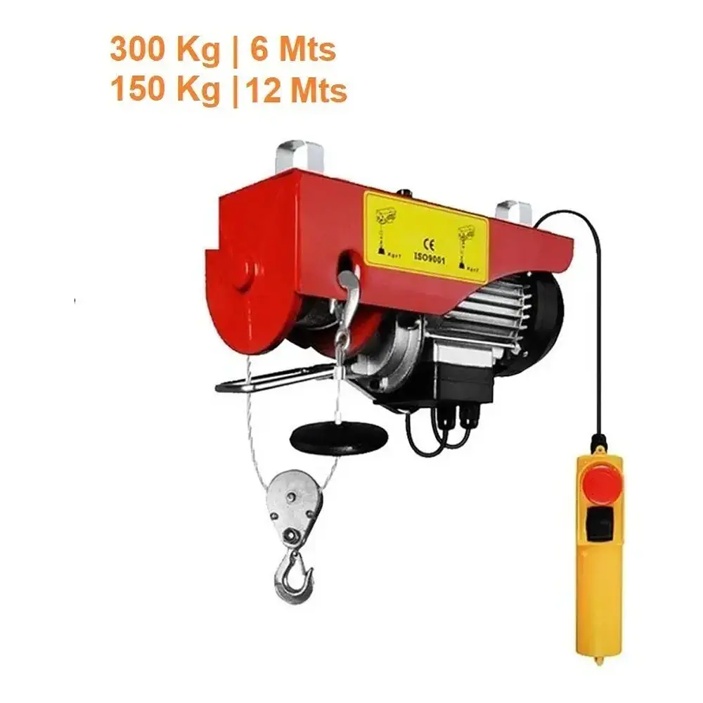 Tecle eléctrico de hasta 300 kgs de levante 220v 600w BARLETTA PA-300